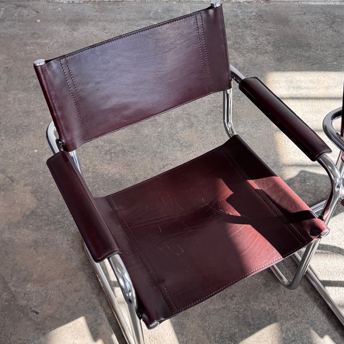 Set of 4 MG5 Leather Chairs by Matteo Grassi, 1970