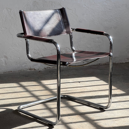 MG5 Leather Chair by Matteo Grassi, 1970