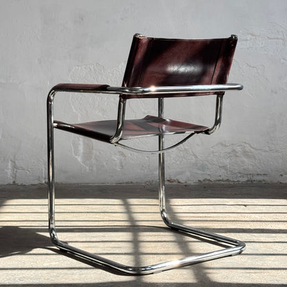 MG5 Leather Chair by Matteo Grassi, 1970