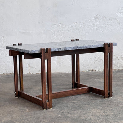 Mid-Century Modern Brass & Marble Coffee Table, 1960