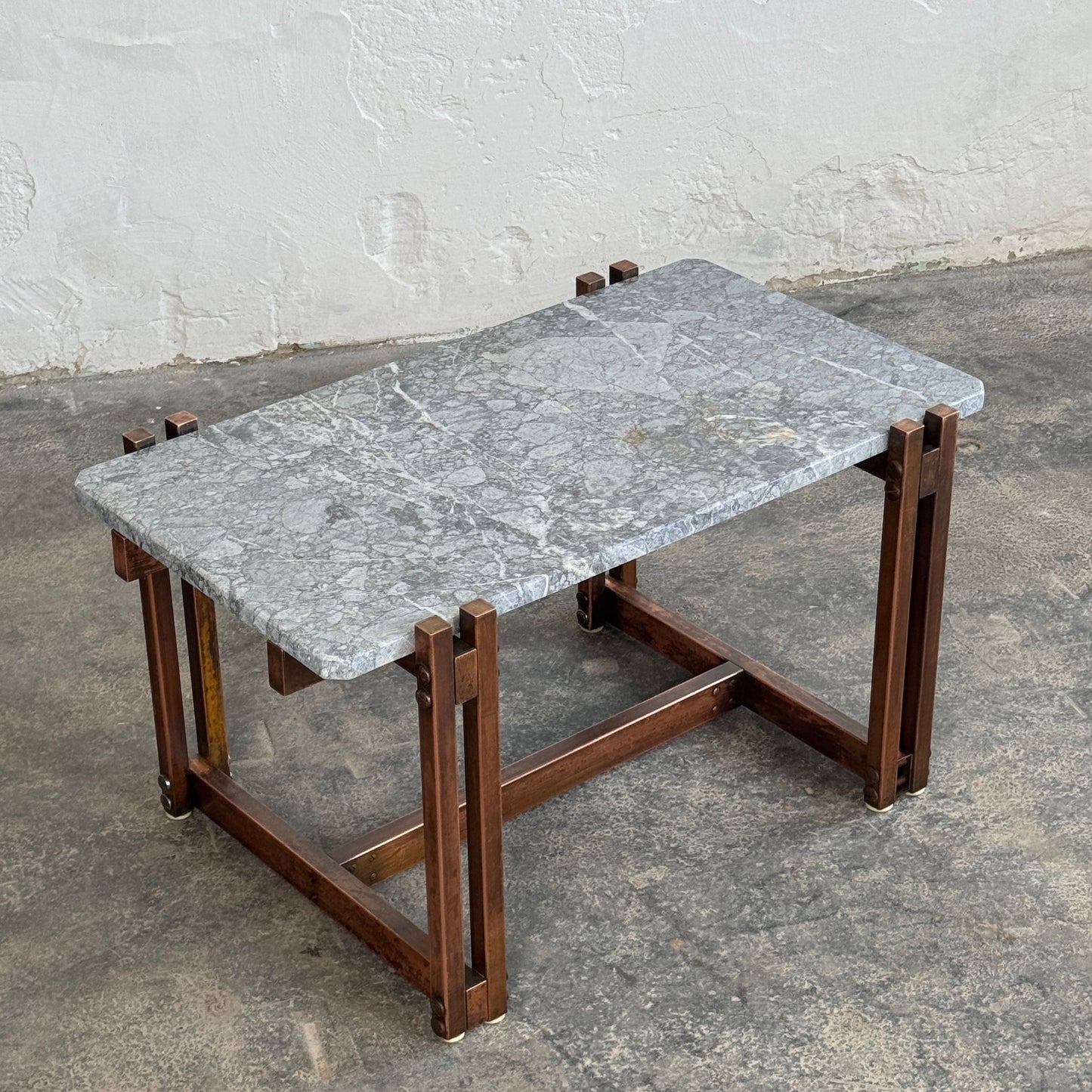 Mid-Century Modern Brass & Marble Coffee Table, 1960