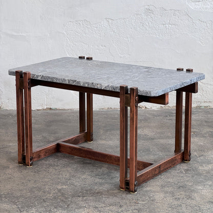 Mid-Century Modern Brass & Marble Coffee Table, 1960