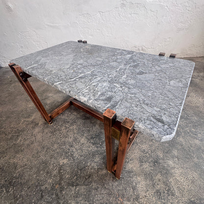 Mid-Century Modern Brass & Marble Coffee Table, 1960