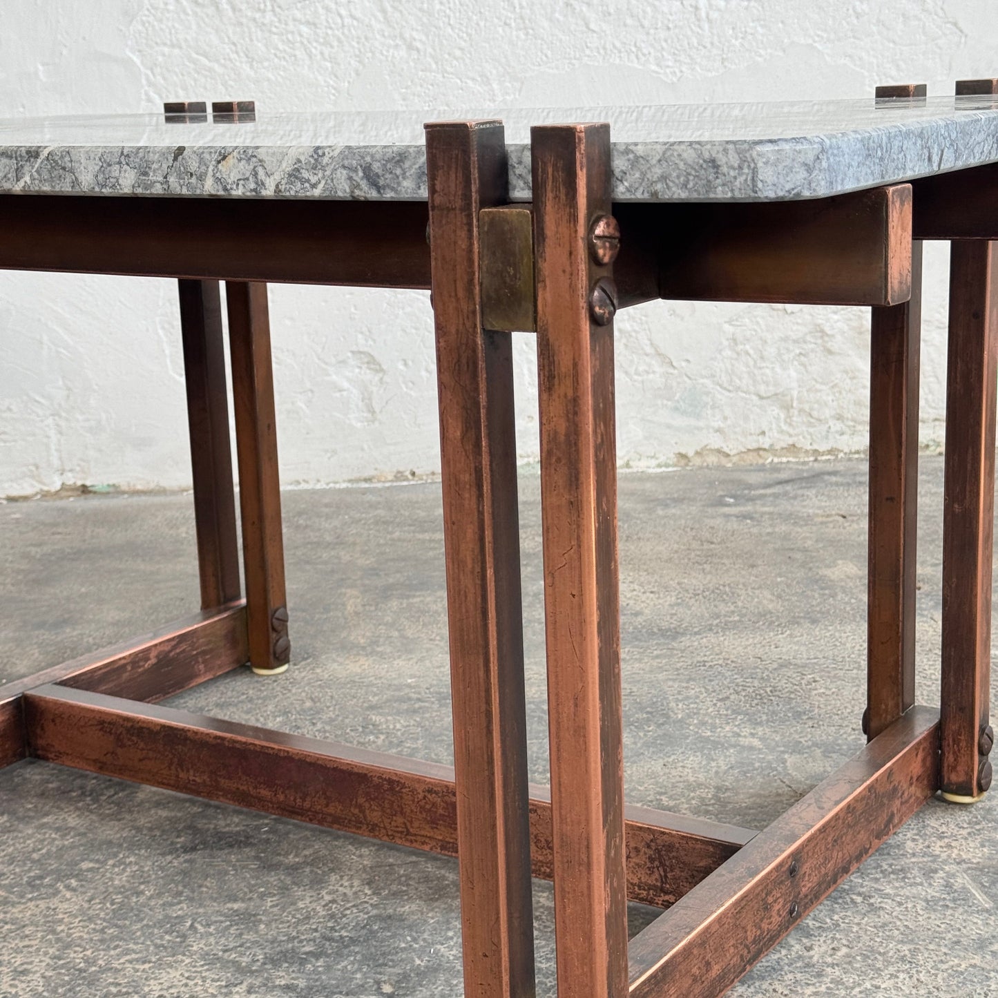 Mid-Century Modern Brass & Marble Coffee Table, 1960