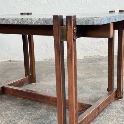 Mid-Century Modern Brass & Marble Coffee Table, 1960