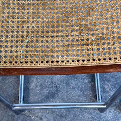 Pair of Marcel Breuer "Cesca" Style Cantilever Barstool, 1980