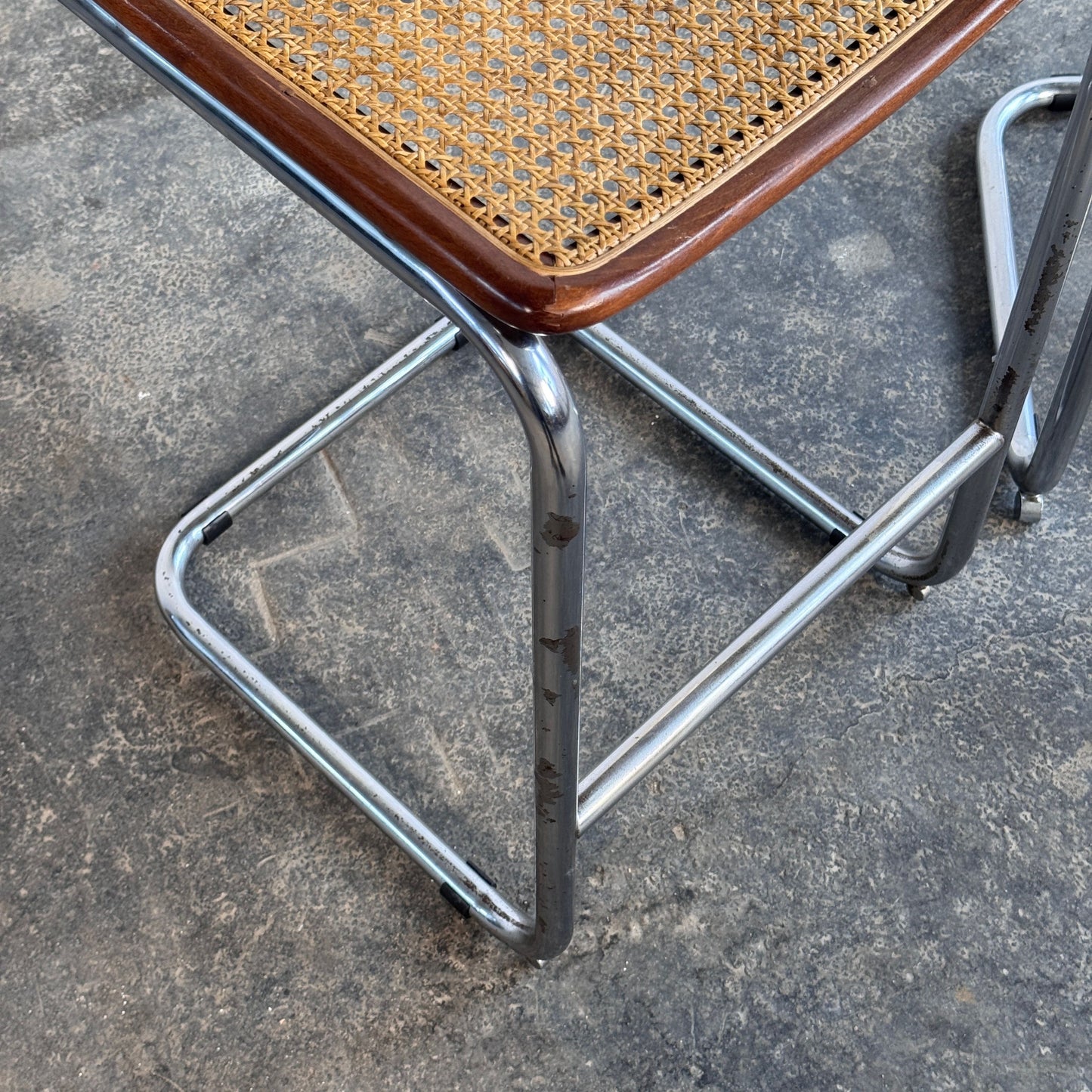 Pair of Marcel Breuer "Cesca" Style Cantilever Barstool, 1980