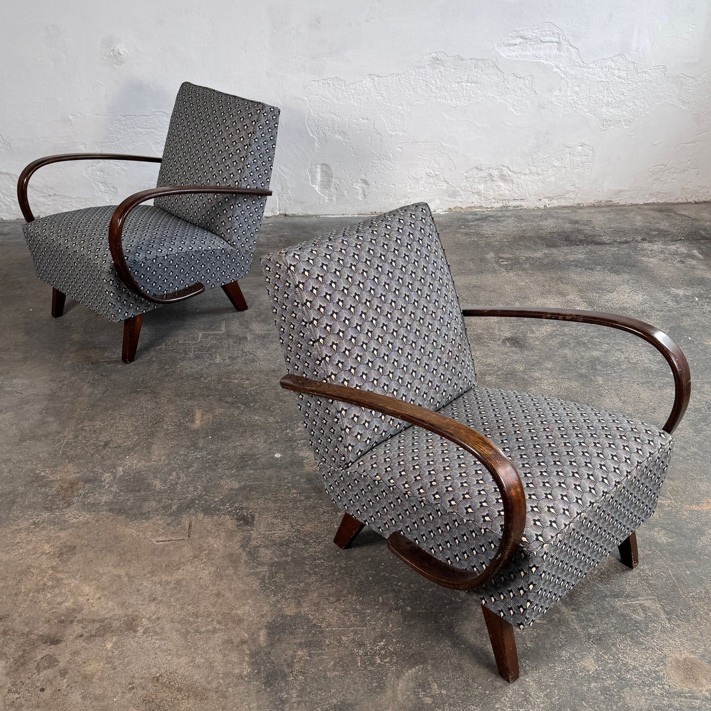 Pair of Jindřich Halabala Type C Armchairs for UP Závody, 1930