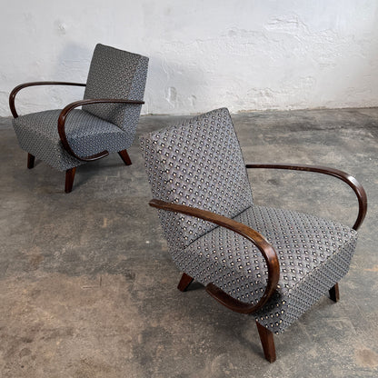Pair of Jindřich Halabala Type C Armchairs for UP Závody, 1930