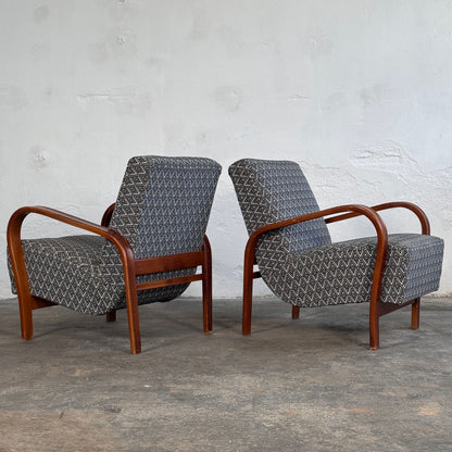 Pair of Kozelka & Kropáček Armchairs, 1960s