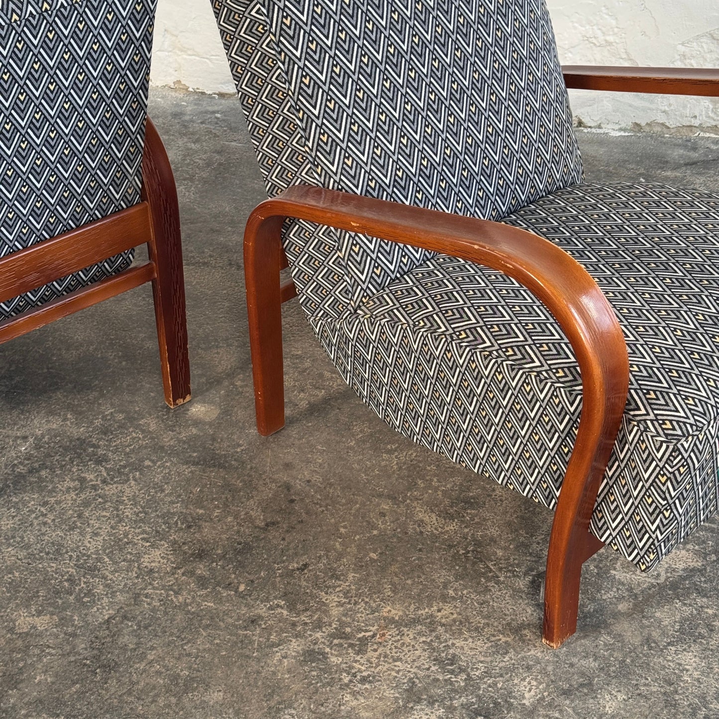 Pair of Kozelka & Kropáček Armchairs, 1960s