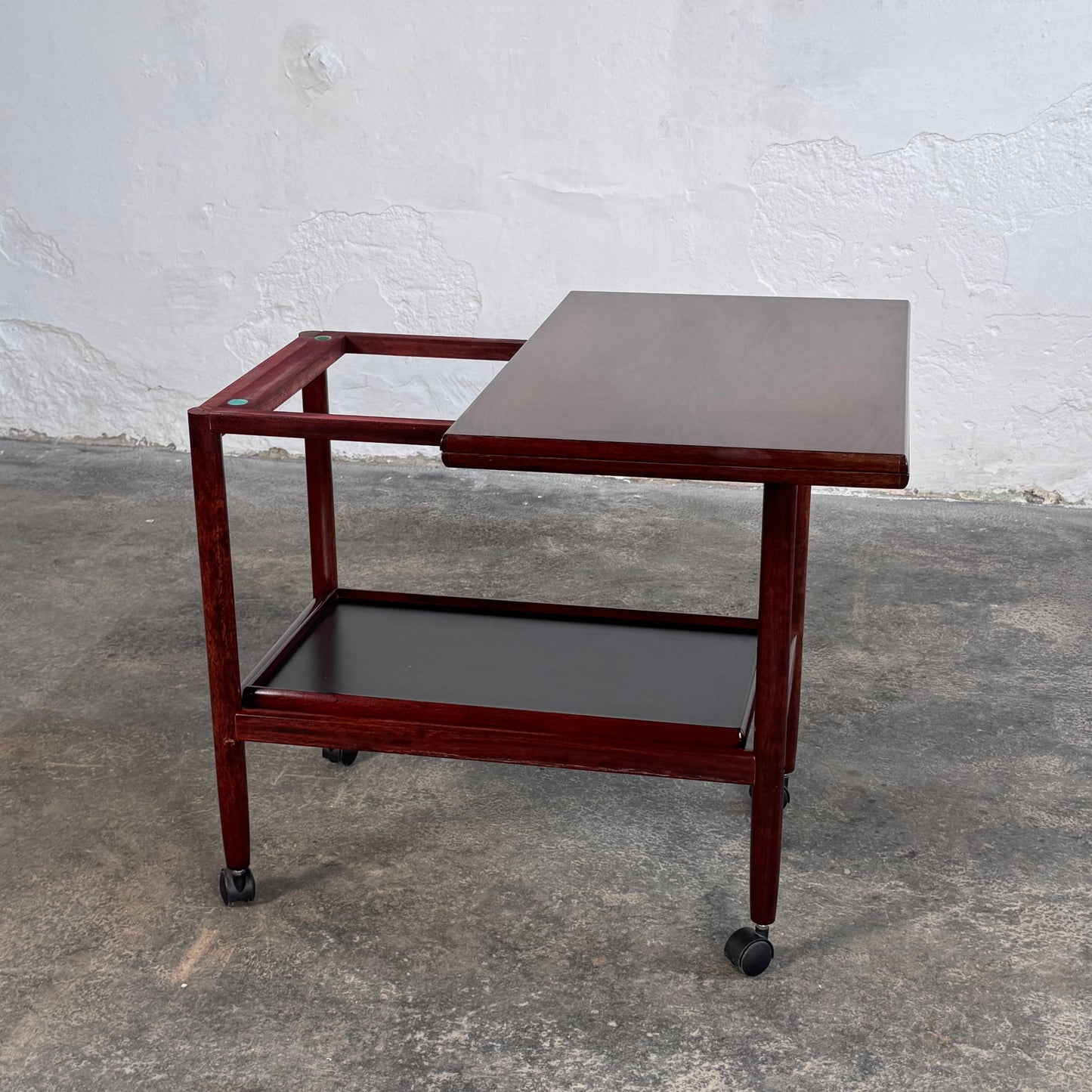 Grete Jalk Rosewood Extendable Drinks Trolley for Poul Jeppesens Møbelfabrik, 1960