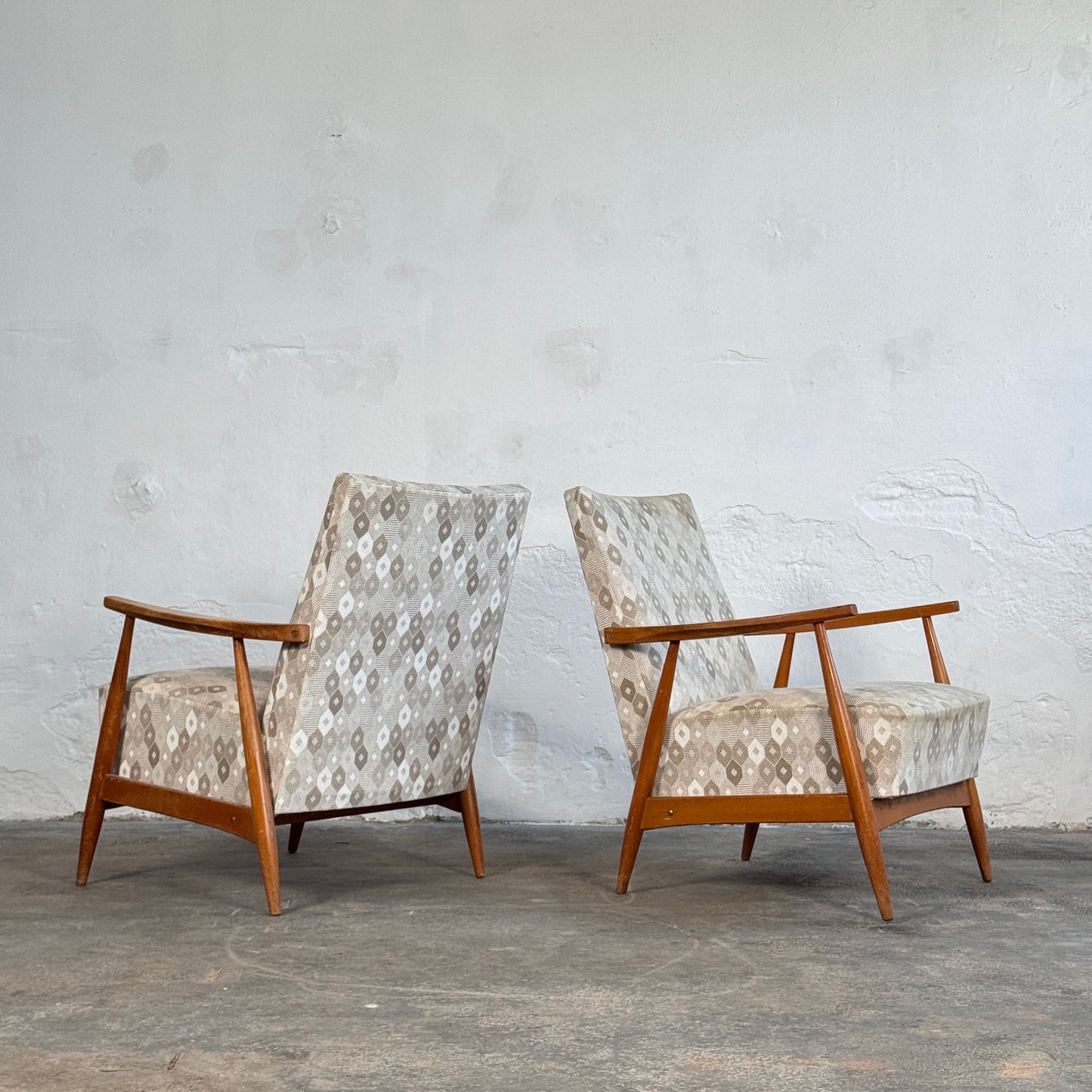Pair of Hungarian Mid-Century Modern Armchairs, 1960