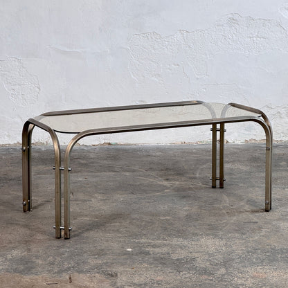 Steel and Glass Mid-Century Coffee Table, 1970