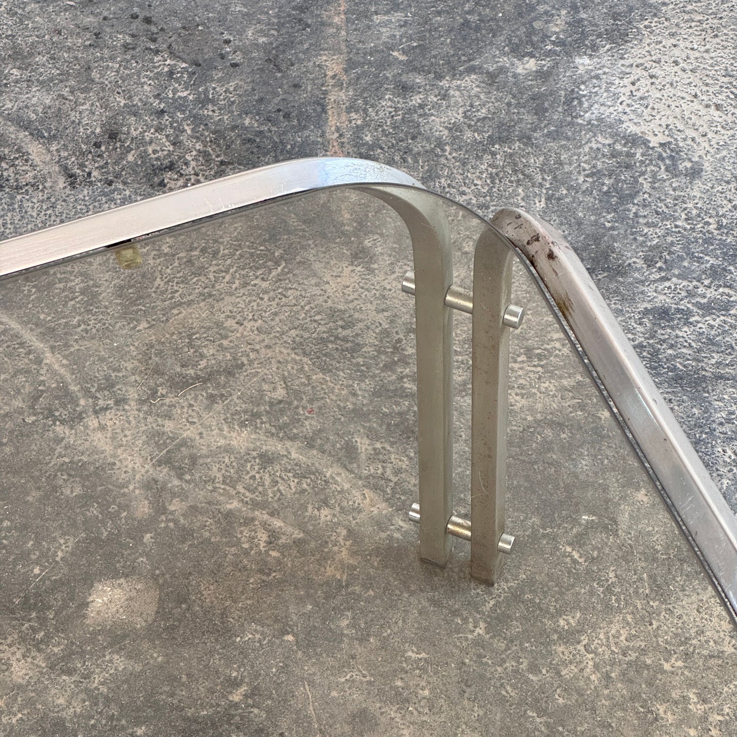 Steel and Glass Mid-Century Coffee Table, 1970