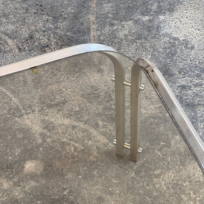 Steel and Glass Mid-Century Coffee Table, 1970