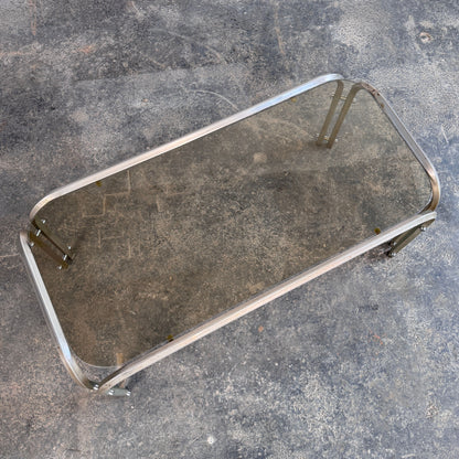 Steel and Glass Mid-Century Coffee Table, 1970