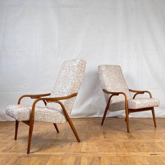 Pair of Antonin Suman armchairs for TON 1960s
