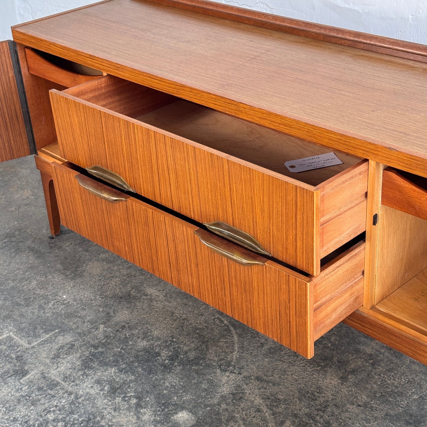 British Remploy Sideboard with Brass Handles, 1960