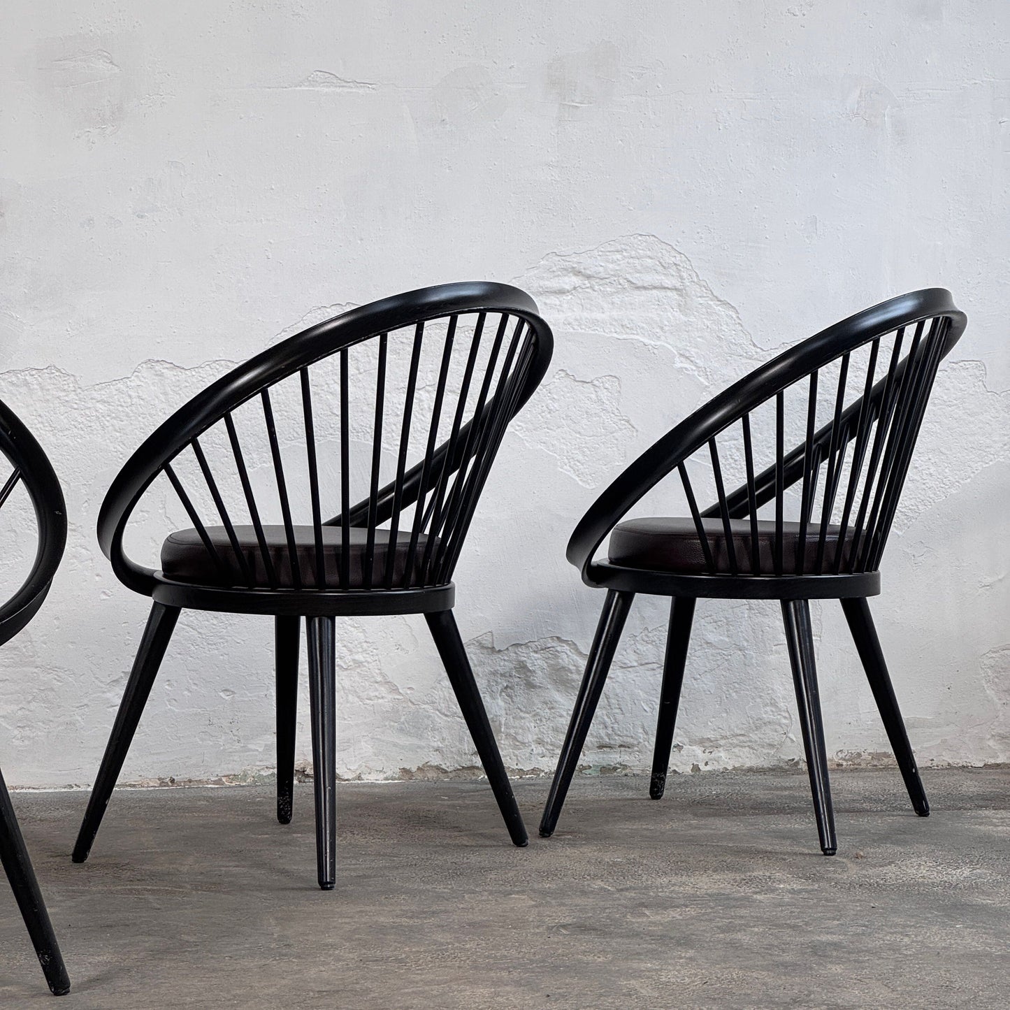 Set of 4 "Circle" Lounge Chairs in the Style of Yngve Ekström, 1960