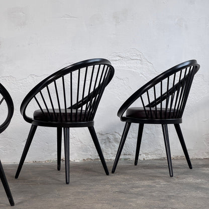 Set of 4 "Circle" Lounge Chairs in the Style of Yngve Ekström, 1960
