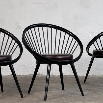 Set of 4 "Circle" Lounge Chairs in the Style of Yngve Ekström, 1960