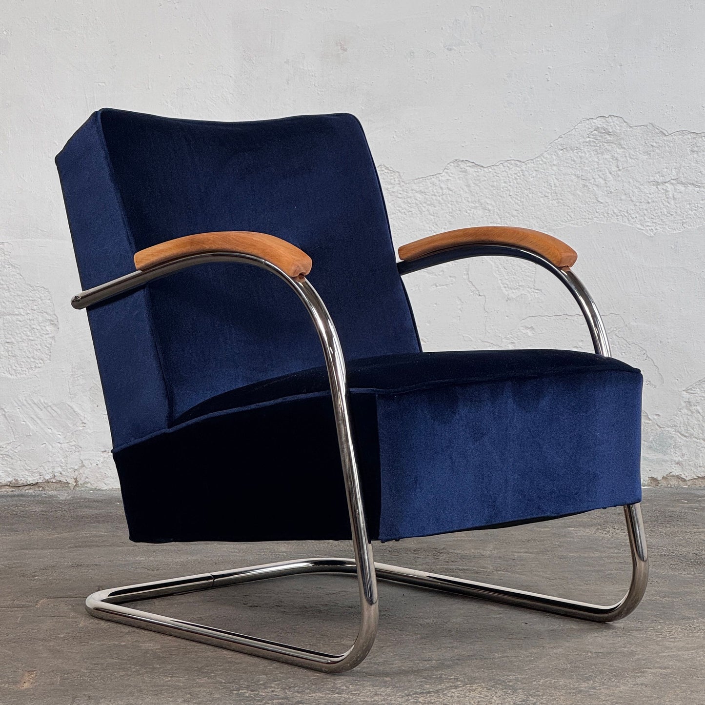 Pair of Tubular Steel Bauhaus Chairs by Anton Lorenz for Mucke Melder, 1930