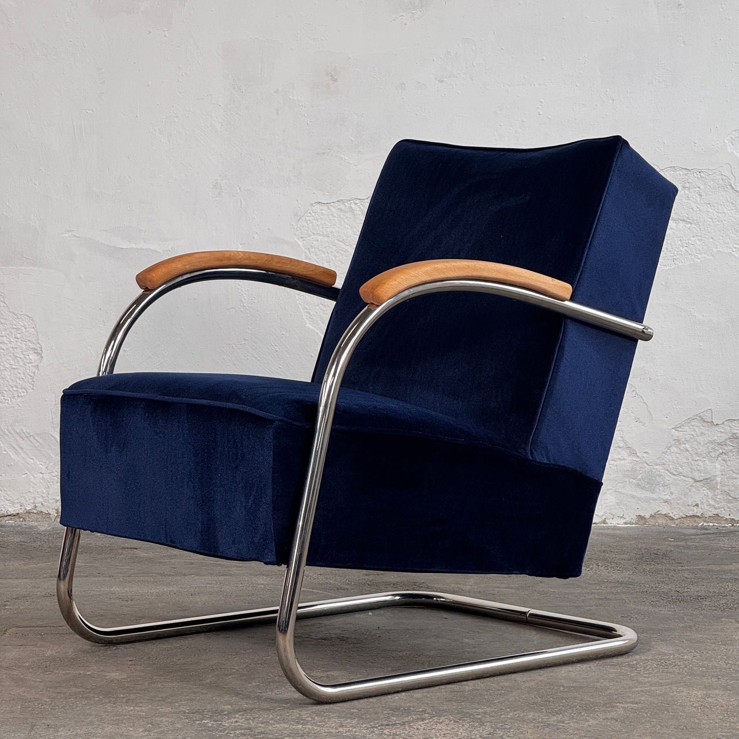 Pair of Tubular Steel Bauhaus Chairs by Anton Lorenz for Mucke Melder, 1930