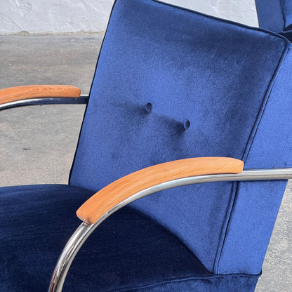 Pair of Tubular Steel Bauhaus Chairs by Anton Lorenz for Mucke Melder, 1930