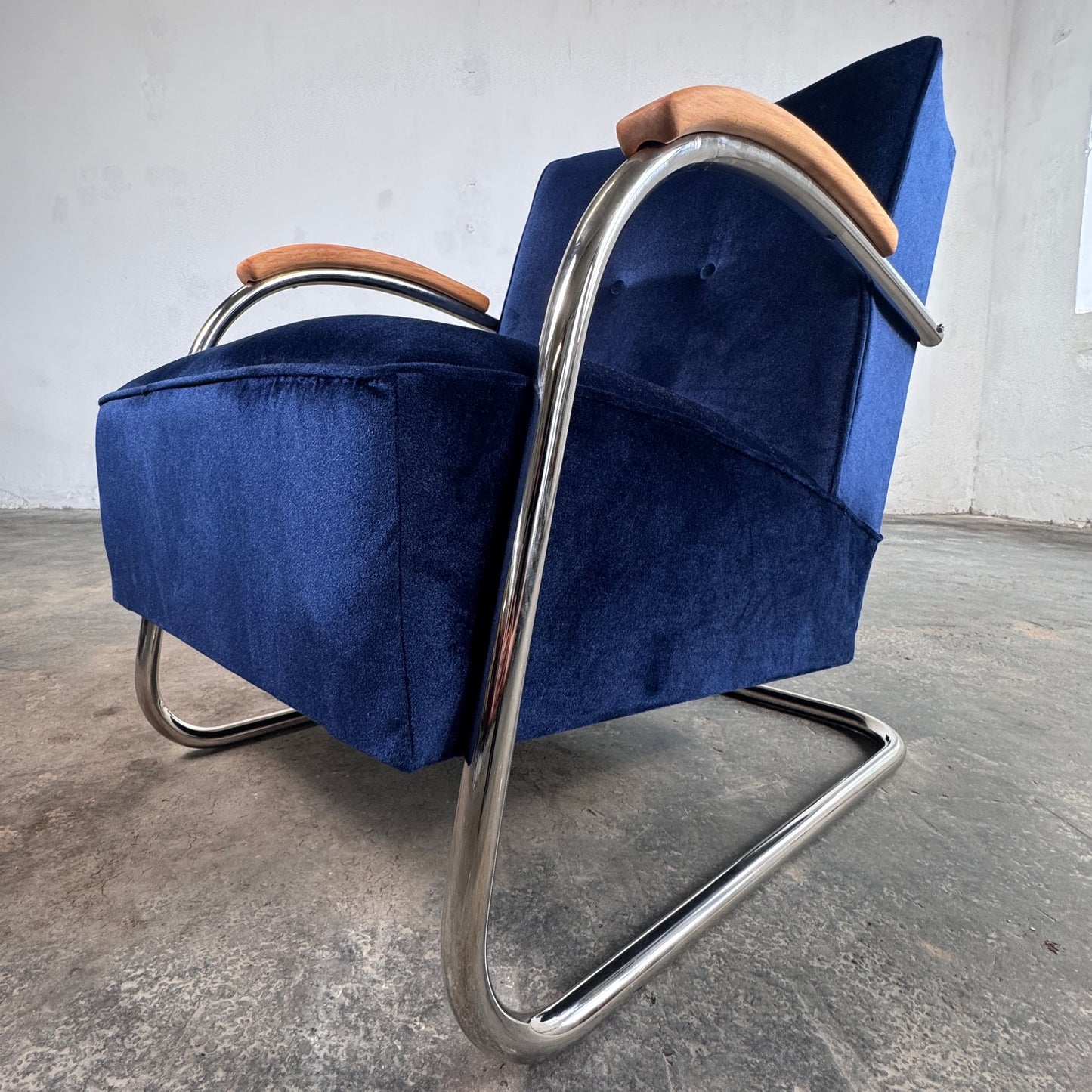 Pair of Tubular Steel Bauhaus Chairs by Anton Lorenz for Mucke Melder, 1930