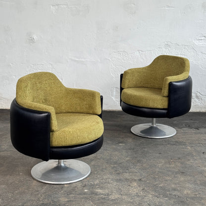 Pair of Space Age Hungarian Swivel Chairs