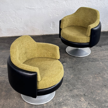 Pair of Space Age Hungarian Swivel Chairs