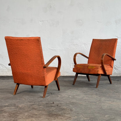 Pair of Romanian Armchairs, 1960s - Restoration Project