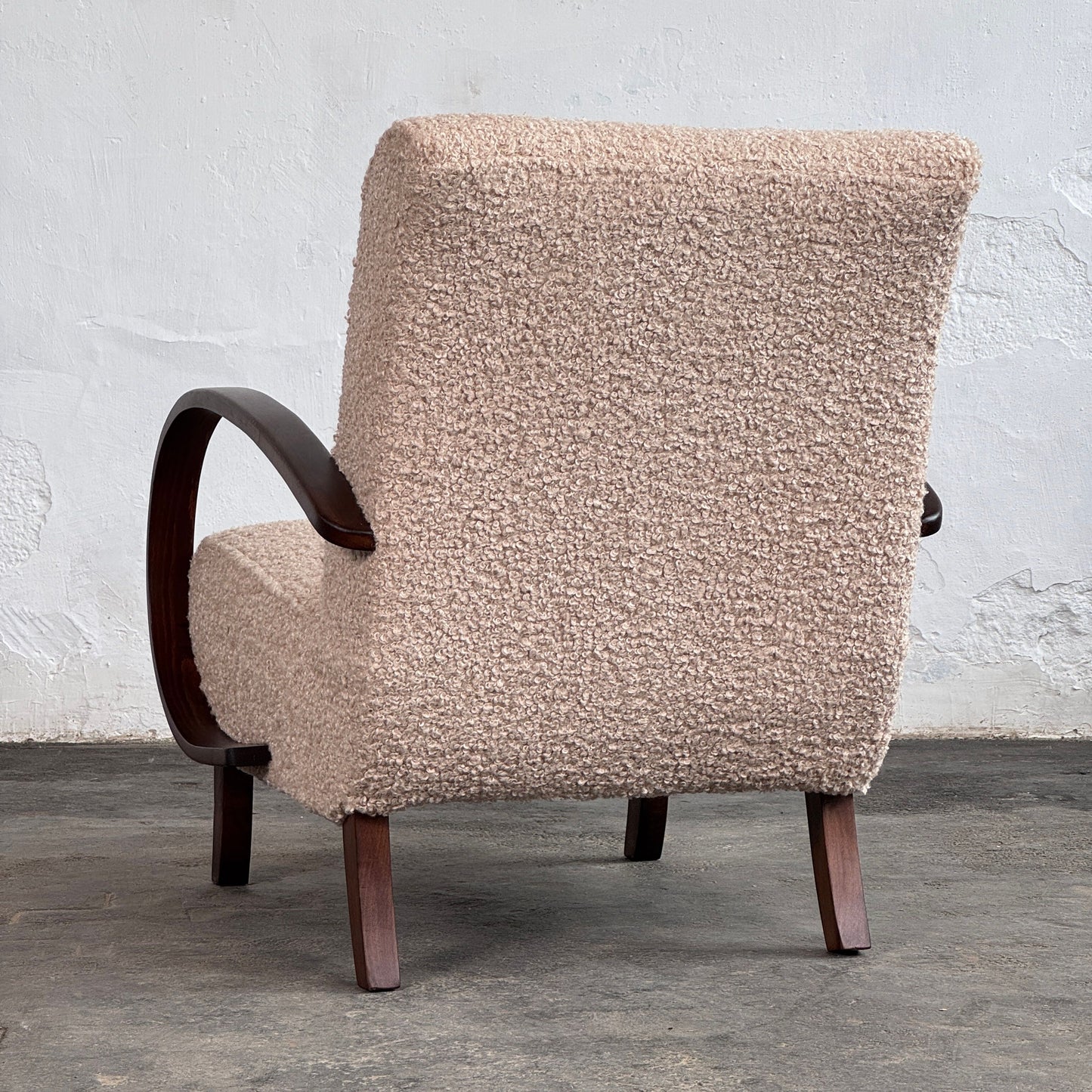 Pair of Halabala H-410 Armchairs, Fully Restored, 1930s