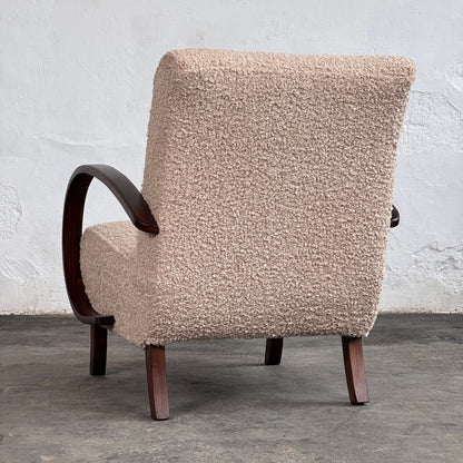Pair of Halabala H-410 Armchairs, Fully Restored, 1930s