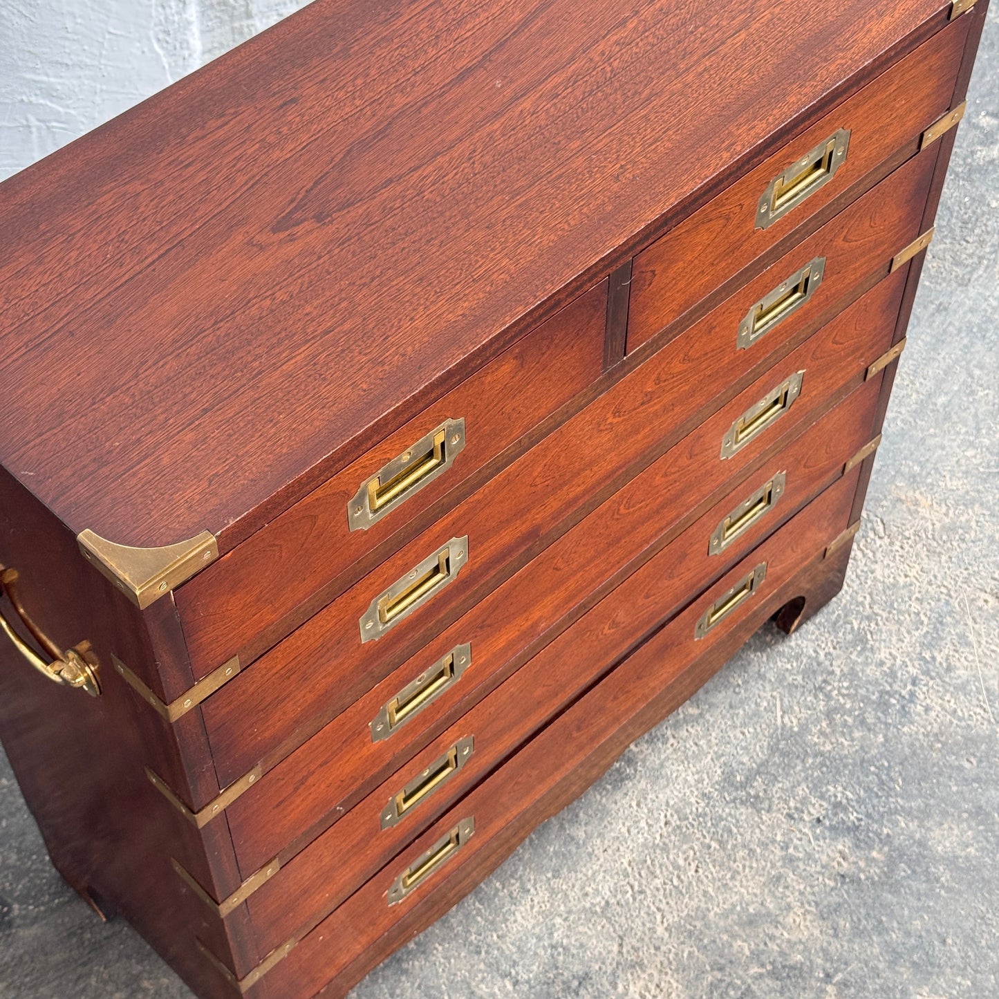 British Mahogany Military Chest, Early 1900s