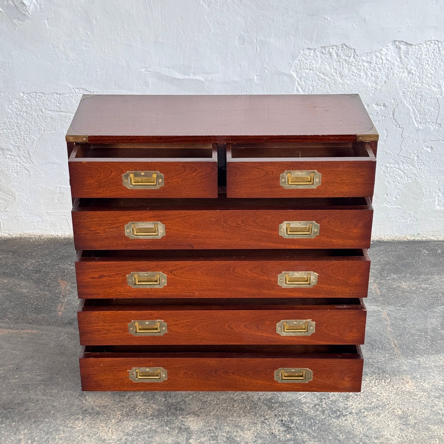 British Mahogany Military Chest, Early 1900s
