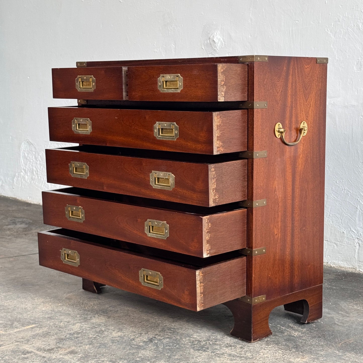 British Mahogany Military Chest, Early 1900s