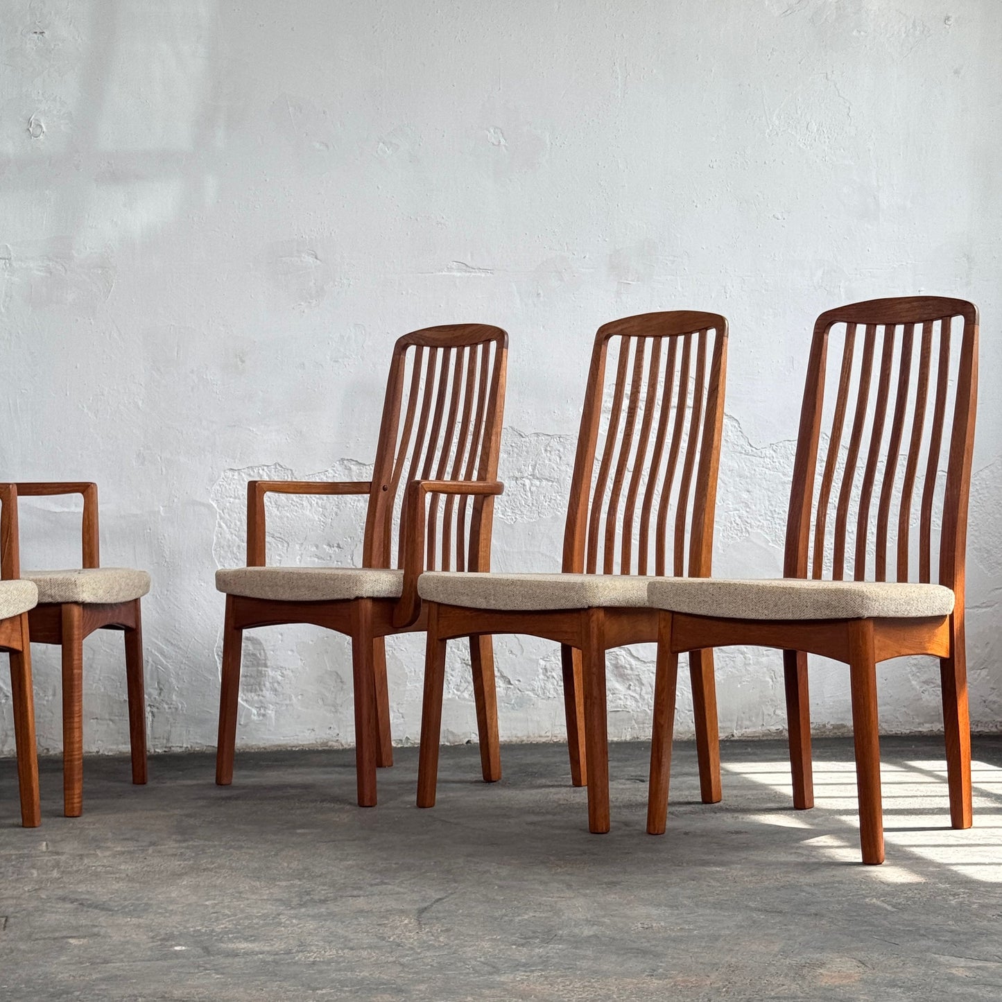 Set of 6 Danish Dining Chairs with 2 Carvers