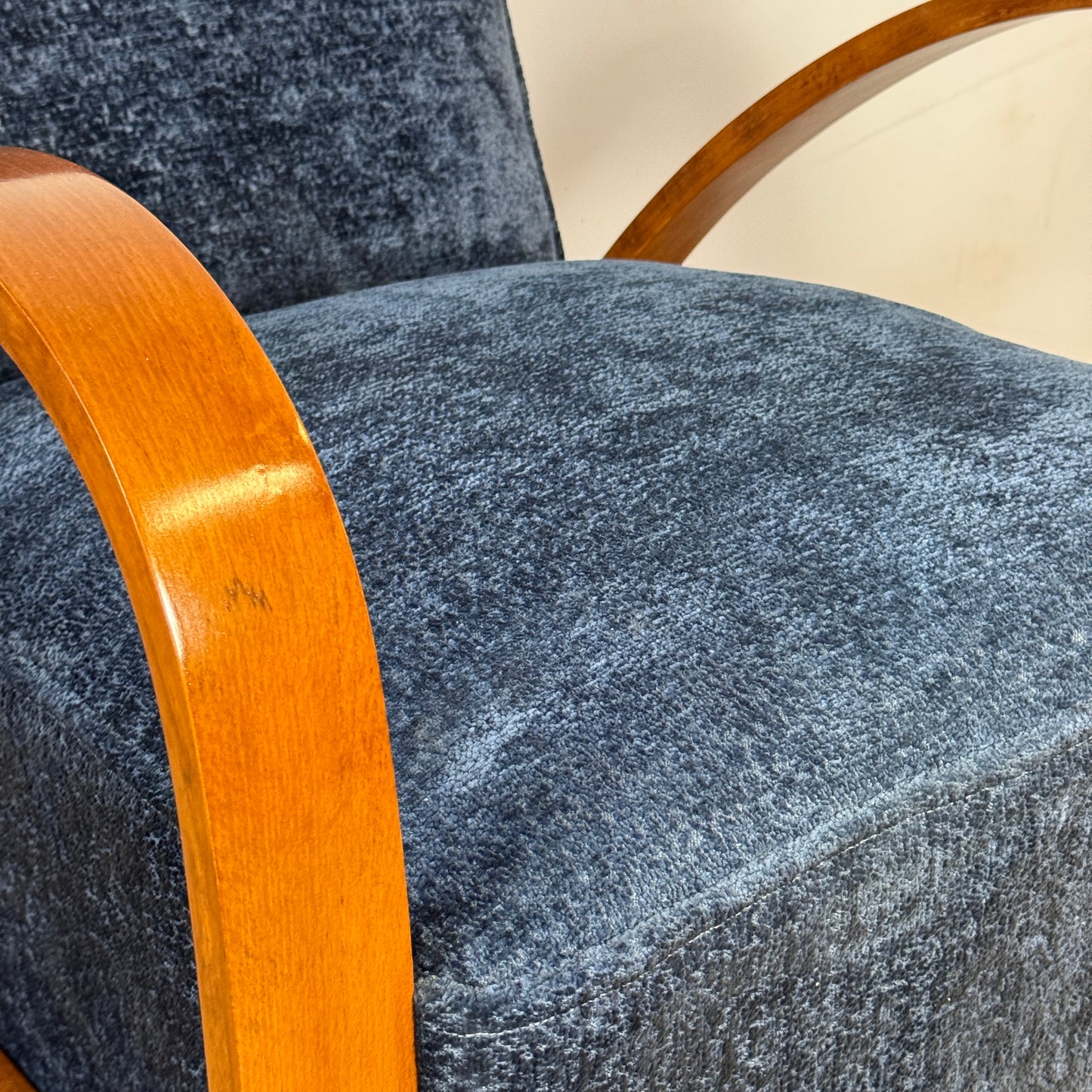 Fully restored French art-deco armchair 1960s