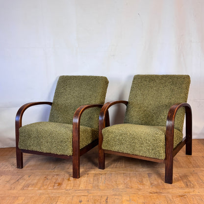 Pair of Hungarian art deco armchairs 1930s