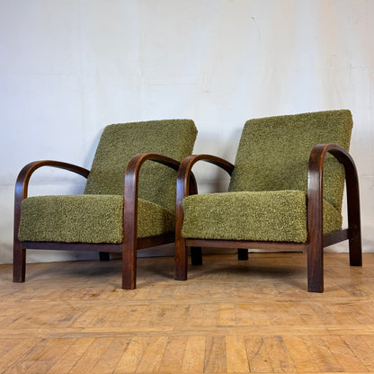 Pair of Hungarian art deco armchairs 1930s