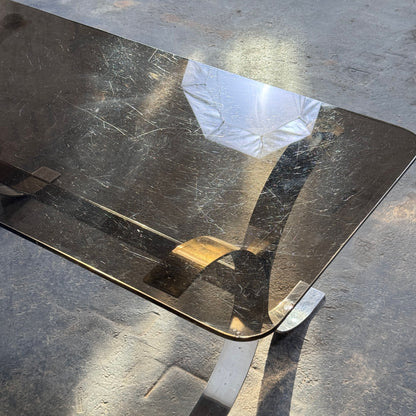 Retro Steel and Glass Coffee Table, 1960s