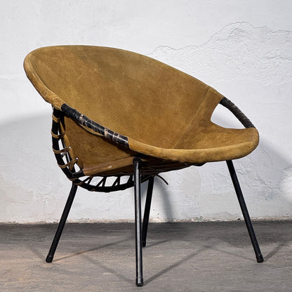 Lusch and Co. "Balloon" Leather Lounge Chair, 1960s