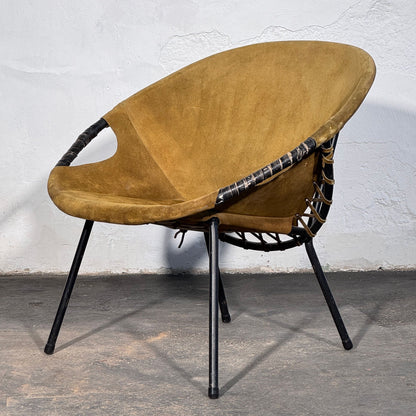 Lusch and Co. "Balloon" Leather Lounge Chair, 1960s