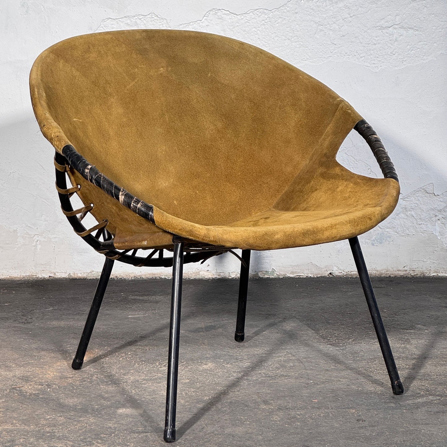Lusch and Co. "Balloon" Leather Lounge Chair, 1960s