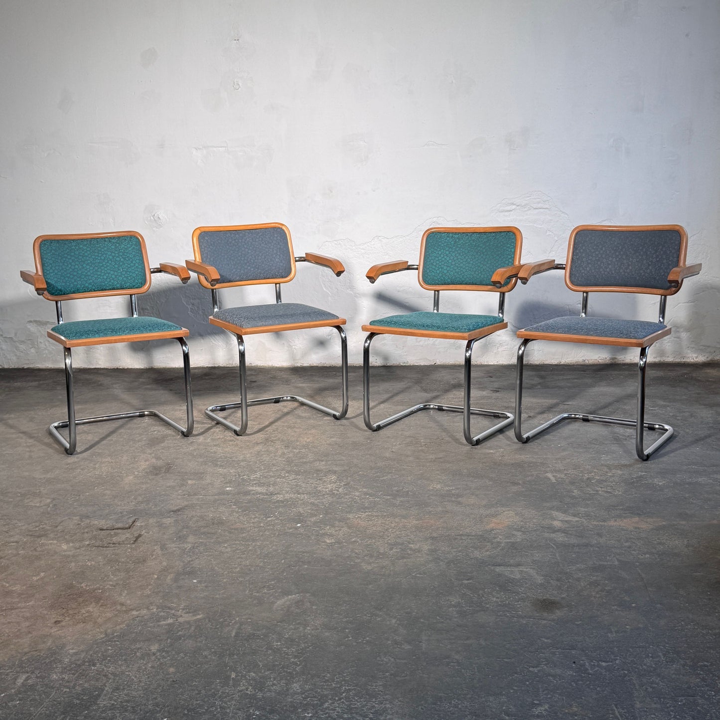 Set of 4 Upholstered Cesca Style Chairs by Stol Kamnik, 1960s