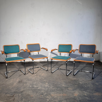 Set of 4 Upholstered Cesca Style Chairs by Stol Kamnik, 1960s