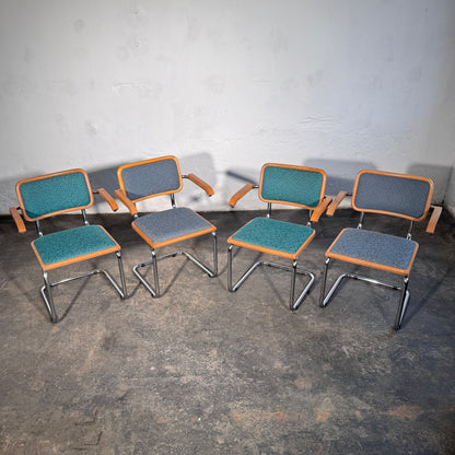 Set of 4 Upholstered Cesca Style Chairs by Stol Kamnik, 1960s
