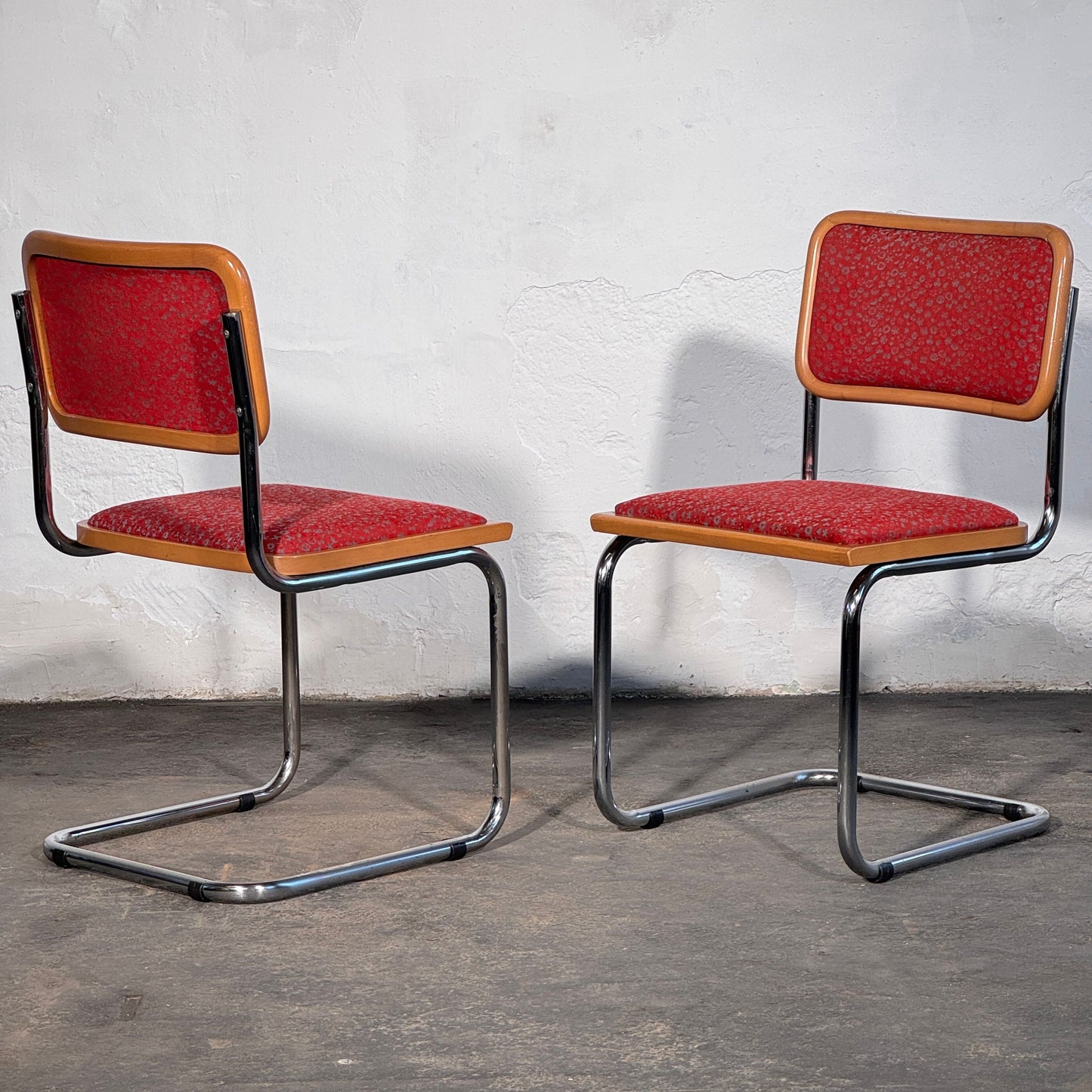 Pair of Upholstered Cesca Style Chairs by Stol Kamnik, 1960s